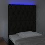 Cabecero con luces LED tela negro 80x7x118/128 cm de vidaXL, Cabeceros y pies de cama - Ref: Foro24-3122736, Precio: 75,96 €,...