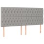 Cabecero con luces LED tela gris claro 180x7x118/128 cm de vidaXL, Cabeceros y pies de cama - Ref: Foro24-3122774, Precio: 11...