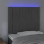 Kopfteil mit LED-Leuchten, dunkelgrauer Samt, 100 x 5 x 118/128 cm von vidaXL, Kopf- und Fußteile - Ref: Foro24-3122705, Prei...