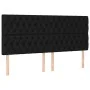 Kopfteil mit LED-Beleuchtung, schwarzer Stoff, 180 x 7 x 118/128 cm von vidaXL, Kopf- und Fußteile - Ref: Foro24-3122776, Pre...