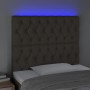 Cabecero con luces LED tela gris taupe 90x7x118/128 cm de vidaXL, Cabeceros y pies de cama - Ref: Foro24-3122746, Precio: 94,...