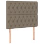 Cabecero con luces LED tela gris taupe 90x7x118/128 cm de vidaXL, Cabeceros y pies de cama - Ref: Foro24-3122746, Precio: 94,...