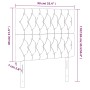 Cabecero con luces LED tela gris taupe 90x7x118/128 cm de vidaXL, Cabeceros y pies de cama - Ref: Foro24-3122746, Precio: 94,...