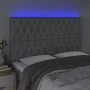 Kopfteil mit LED-Leuchten aus hellgrauem Stoff, 160 x 7 x 118/128 cm von vidaXL, Kopf- und Fußteile - Ref: Foro24-3122766, Pr...