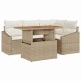 Conjunto de sofá de jardín 5 pcs Beige Poliratán en Sofás de exterior | Comprar online en Foru.es