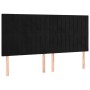 Cabecero con luces LED terciopelo negro 160x5x118/128 cm de vidaXL, Cabeceros y pies de cama - Ref: Foro24-3122718, Precio: 1...