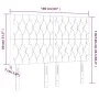 Cabecero con luces LED tela crema 160x7x118/128 cm de vidaXL, Cabeceros y pies de cama - Ref: Foro24-3122771, Precio: 156,33 ...