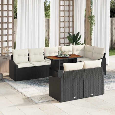 Conjunto de sofá de jardín 9 pcs Negro Poliratán en Sofás de exterior | Comprar online en Foru.es