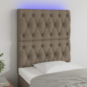 Cabecero con luces LED tela gris taupe 80x7x118/128 cm de vidaXL, Cabeceros y pies de cama - Ref: Foro24-3122738, Precio: 86,...