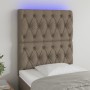Cabecero con luces LED tela gris taupe 80x7x118/128 cm de vidaXL, Cabeceros y pies de cama - Ref: Foro24-3122738, Precio: 86,...