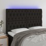 Cabecero con luces LED tela negro 160x7x118/128 cm de vidaXL, Cabeceros y pies de cama - Ref: Foro24-3122768, Precio: 139,05 ...