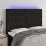 Cabecero con luces LED tela negro 160x7x118/128 cm de vidaXL, Cabeceros y pies de cama - Ref: Foro24-3122768, Precio: 138,76 ...