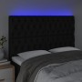 Cabecero con luces LED tela negro 160x7x118/128 cm de vidaXL, Cabeceros y pies de cama - Ref: Foro24-3122768, Precio: 139,05 ...