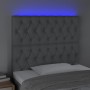 Cabecero con luces LED tela gris claro 90x7x118/128 cm de vidaXL, Cabeceros y pies de cama - Ref: Foro24-3122742, Precio: 64,...