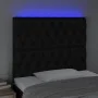 Cabecero con luces LED tela negro 100x7x118/128 cm de vidaXL, Cabeceros y pies de cama - Ref: Foro24-3122752, Precio: 81,94 €...