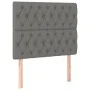Cabecero con luces LED tela gris oscuro 90x7x118/128 cm de vidaXL, Cabeceros y pies de cama - Ref: Foro24-3122743, Precio: 79...