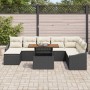 Conjunto de sofá de jardín 9 pcs Negro Poliratán en Sofás de exterior | Comprar online en Foru.es
