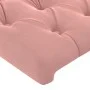 Rosafarbenes Samtkopfteil mit LED-Leuchten, 100 x 7 x 118/128 cm von vidaXL, Kopf- und Fußteile - Ref: Foro24-3122807, Preis:...