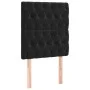 Black velvet headboard with LED lights 80x7x118/128 cm by vidaXL, Headboards and footboards - Ref: Foro24-3122792, Price: 89,...