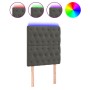 Cabecero con luces LED terciopelo gris oscuro 80x7x118/128 cm de vidaXL, Cabeceros y pies de cama - Ref: Foro24-3122791, Prec...