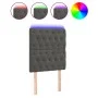 Cabecero con luces LED terciopelo gris oscuro 80x7x118/128 cm de vidaXL, Cabeceros y pies de cama - Ref: Foro24-3122791, Prec...