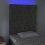 Cabecero con luces LED terciopelo gris oscuro 80x7x118/128 cm de vidaXL, Cabeceros y pies de cama - Ref: Foro24-3122791, Prec...