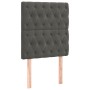 Cabecero con luces LED terciopelo gris oscuro 80x7x118/128 cm de vidaXL, Cabeceros y pies de cama - Ref: Foro24-3122791, Prec...
