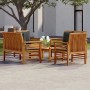 Juego de muebles jardín 5 pzas con cojines madera maciza acacia en Conjuntos de jardín | Comprar online en Foru.es