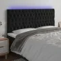 Cabecero con luces LED terciopelo negro 180x7x118/128 cm de vidaXL, Cabeceros y pies de cama - Ref: Foro24-3122822, Precio: 1...