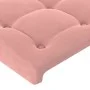 Kopfteil aus rosa Samt mit LED-Leuchten, 100 x 5 x 118/128 cm von vidaXL, Kopf- und Fußteile - Ref: Foro24-3122905, Preis: 73...