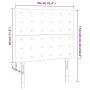 Kopfteil mit LED-Leuchten, dunkelgrauer Samt, 90 x 5 x 118/128 cm von vidaXL, Kopf- und Fußteile - Ref: Foro24-3122895, Preis...