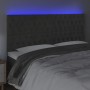 Cabecero con luces LED terciopelo gris oscuro 180x7x118/128 cm de vidaXL, Cabeceros y pies de cama - Ref: Foro24-3122821, Pre...