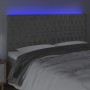 Cabecero con luces LED terciopelo gris claro 200x7x118/128 cm de vidaXL, Cabeceros y pies de cama - Ref: Foro24-3122826, Prec...