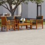 Juego de muebles jardín 5 pzas con cojines madera maciza acacia en Conjuntos de jardín | Comprar online en Foru.es