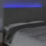 Light gray velvet headboard with LED lights 180x7x118/128 cm by vidaXL, Headboards and footboards - Ref: Foro24-3122820, Pric...