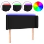 Cabecero con LED de tela negro 93x16x78/88 cm de vidaXL, Cabeceros y pies de cama - Ref: Foro24-3122940, Precio: 51,75 €, Des...