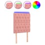 Cabecero con luces LED terciopelo rosa 80x7x118/128 cm de vidaXL, Cabeceros y pies de cama - Ref: Foro24-3122795, Precio: 71,...