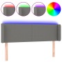 Cabecero con LED de tela gris oscuro 147x16x78/88 cm de vidaXL, Cabeceros y pies de cama - Ref: Foro24-3122955, Precio: 78,98...