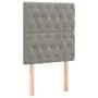 Cabecero con luces LED terciopelo gris claro 80x7x118/128 cm de vidaXL, Cabeceros y pies de cama - Ref: Foro24-3122790, Preci...