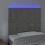 Kopfteil mit LED-Leuchten, hellgrauer Samt, 90 x 5 x 118/128 cm von vidaXL, Kopf- und Fußteile - Ref: Foro24-3122894, Preis: ...
