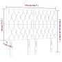 Cabecero con luces LED terciopelo negro 144x7x118/128 cm de vidaXL, Cabeceros y pies de cama - Ref: Foro24-3122810, Precio: 1...