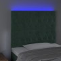 Cabecero con luces LED terciopelo verde oscuro 100x7x118/128 cm de vidaXL, Cabeceros y pies de cama - Ref: Foro24-3122805, Pr...