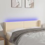 Cabecero con LED de tela crema 147x16x78/88 cm de vidaXL, Cabeceros y pies de cama - Ref: Foro24-3122959, Precio: 74,14 €, De...