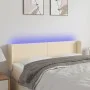 Kopfteil aus cremefarbenem Stoff mit LED 147x16x78/88 cm von vidaXL, Kopf- und Fußteile - Ref: Foro24-3122959, Preis: 72,07 €...