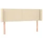 Cream fabric headboard with LED 147x16x78/88 cm by vidaXL, Headboards and footboards - Ref: Foro24-3122959, Price: 72,07 €, D...