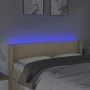 Kopfteil aus cremefarbenem Stoff mit LED 147x16x78/88 cm von vidaXL, Kopf- und Fußteile - Ref: Foro24-3122959, Preis: 72,07 €...