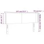 Kopfteil aus cremefarbenem Stoff mit LED 147x16x78/88 cm von vidaXL, Kopf- und Fußteile - Ref: Foro24-3122959, Preis: 72,07 €...