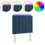 Headboard with LED lights dark blue velvet 100x5x118/128 cm by vidaXL, Headboards and footboards - Ref: Foro24-3122904, Price...
