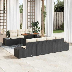 Conjunto de sofá de jardín 8 pcs Negro Poliratán en Sofás de exterior | Comprar online en Foru.es