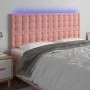 Kopfteil aus rosa Samt mit LED-Leuchten, 200 x 5 x 118/128 cm von vidaXL, Kopf- und Fußteile - Ref: Foro24-3122929, Preis: 12...